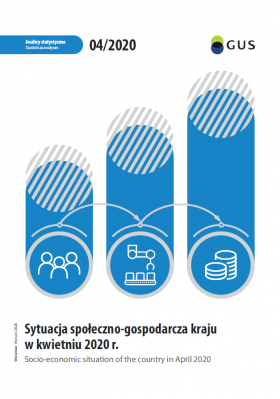 Okładka publikacji Sytuacja społeczno-gospodarcza kraju w kwietniu 2020 r.