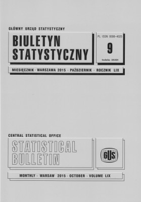 Biuletyn Statystyczny nr 9/2015 - okładka publikacji