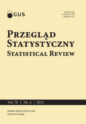 Okładka publikacji &quot;Przegląd Statystyczny. Statistical Review, nr 4/2023&quot;