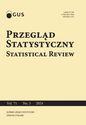Okładka publikacji &quot;Przegląd Statystyczny. Statistical Review, nr 1/2024&quot;
