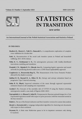 Okładka publikacji &quot;Statistics in Transition 3/2024&quot;