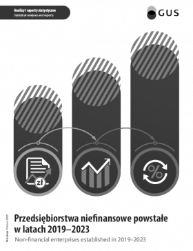 Przedsiębiorstwa niefinansowe powstałe w latach 2019-2023. Okładka publikacji