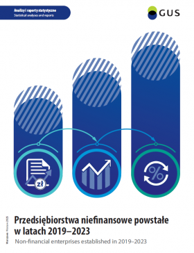 Przedsiębiorstwa niefinansowe powstałe w latach 2019-2023. Okładka publikacji