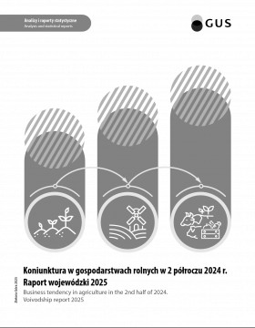 Okładka publikacji Koniunktura w gospodarstwach rolnych w 2 półroczu 2024 r. Raport wojewódzki 2025