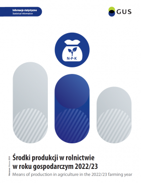 Okładka publikacji Środki produkcji w rolnictwie w roku gospodarczym 2022/2023
