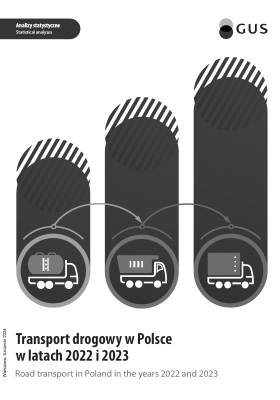 Transport drogowy w Polsce w latach 2022 i 2023. Okładka