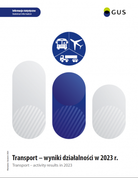 Okładkka Transport - wyniki działalności w 2023 roku