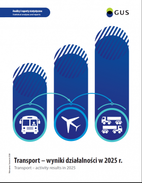 Okładka publikacji Transport wyniki działalności w 2025 r.