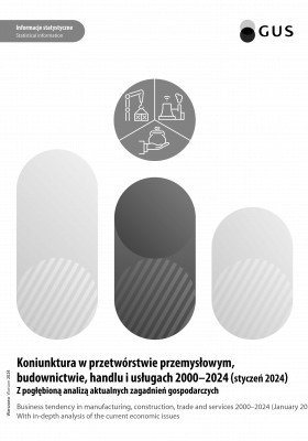 Koniunktura w przetwórstwie przemysłowym, budownictwie, handlu i usługach 2000-2024. Styczeń 2024. Okładka
