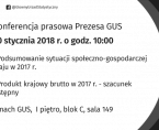 Konferencja prasowa Prezesa GUS z 30 stycznia 2018 r. Foto