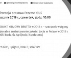 Konferencja prasowa Prezesa GUS z 31 stycznia 2019 r. Foto