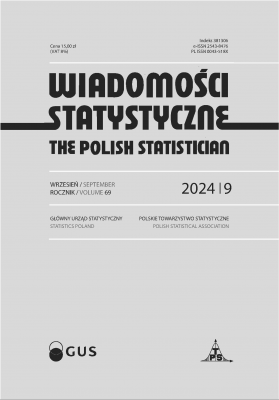 Okładka &quot;Wiadomości Statystyczne. The Polish Statistician nr 9/2024&quot;