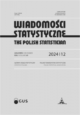 Okładka publikacji &quot;Wiadomości Statystyczne. The Polish Statistician nr 12/2024&quot;