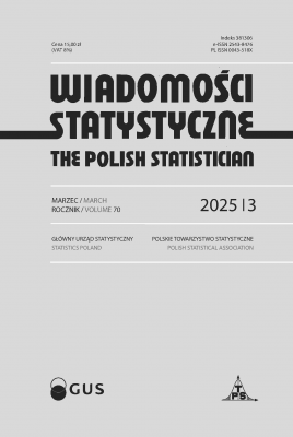 Okładka publikacji &quot;Wiadomości Statystyczne. The Polish Statistician nr 3/2025&quot;