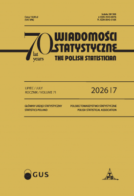 Okładka publikacji "Wiadomości Statystyczne. The Polish Statistician nr 7/2026"