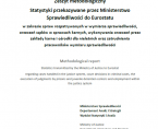 Zeszyt metodologiczny - Statystyki przekazywane przez Ministerstwo Sprawiedliwości do Eurostatu Foto
