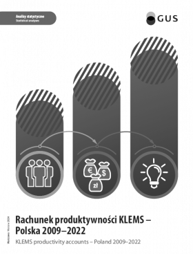 Okładka publikacji &quot;Rachunek produktywności KLEMS - Polska 2007-2022&quot;