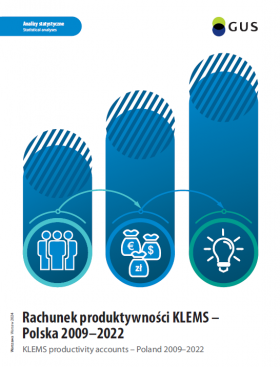 Okładka publikacji &quot;Rachunek produktywności KLEMS - Polska 2007-2022&quot;