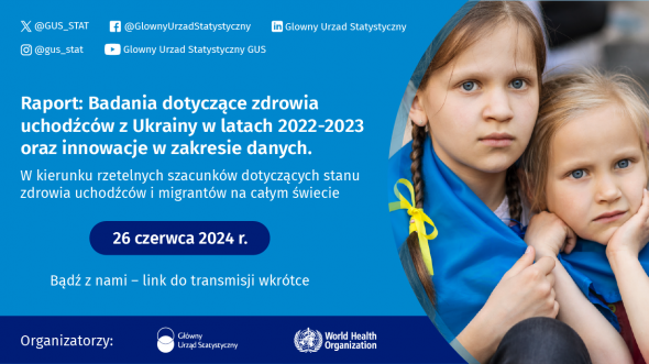 Raport pt.: Badania dotyczące zdrowia uchodźców z Ukrainy w latach 2022-2023 oraz innowacje w zakresie danych